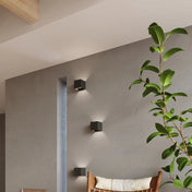 Applique murale LED intégrée aluminium noir IP54 — vue 10