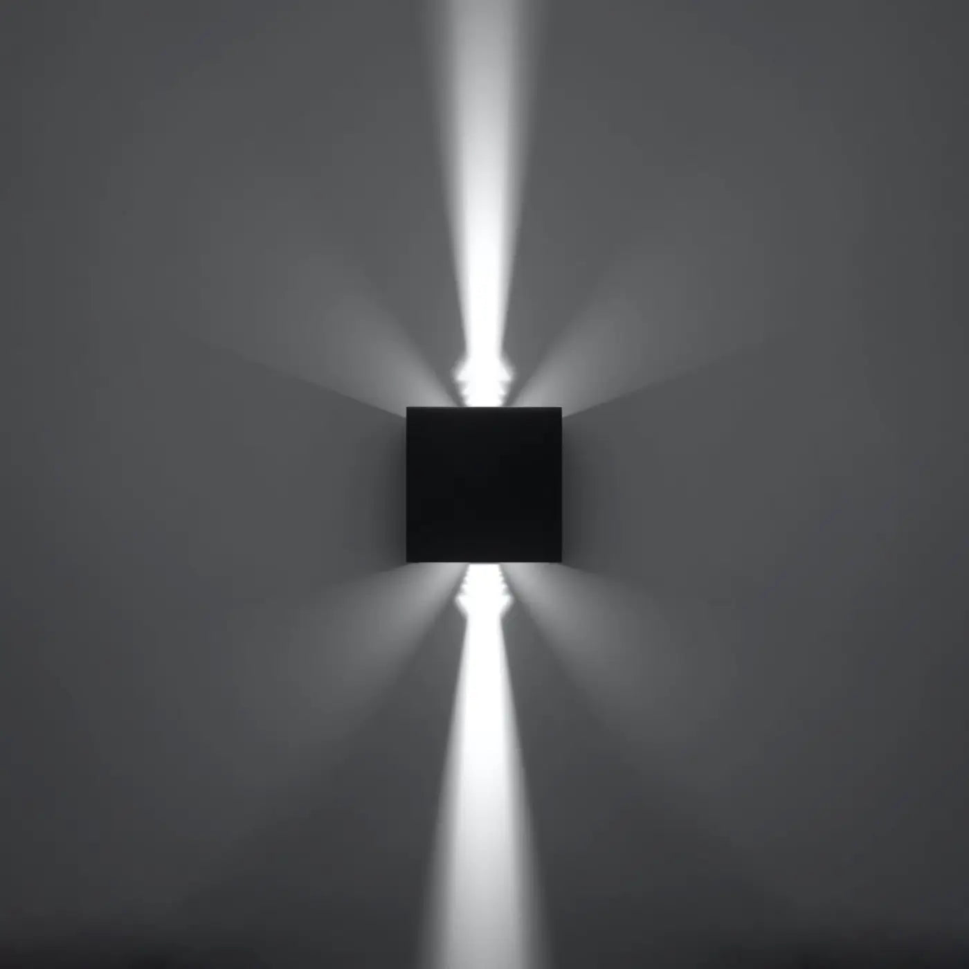 Applique murale LED intégrée aluminium noir IP54 — vue 3