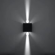 Applique murale LED intégrée aluminium noir IP54 — vue 3