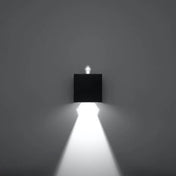 Applique murale LED intégrée aluminium noir IP54 — vue 5