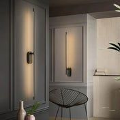 Applique murale LED linéaire aluminium noir et or — vue 10