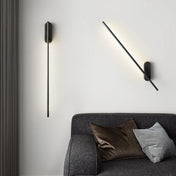 Applique murale LED linéaire aluminium noir et or — vue 7