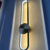 Applique murale LED linéaire dorée et noire scandinave — vue 4