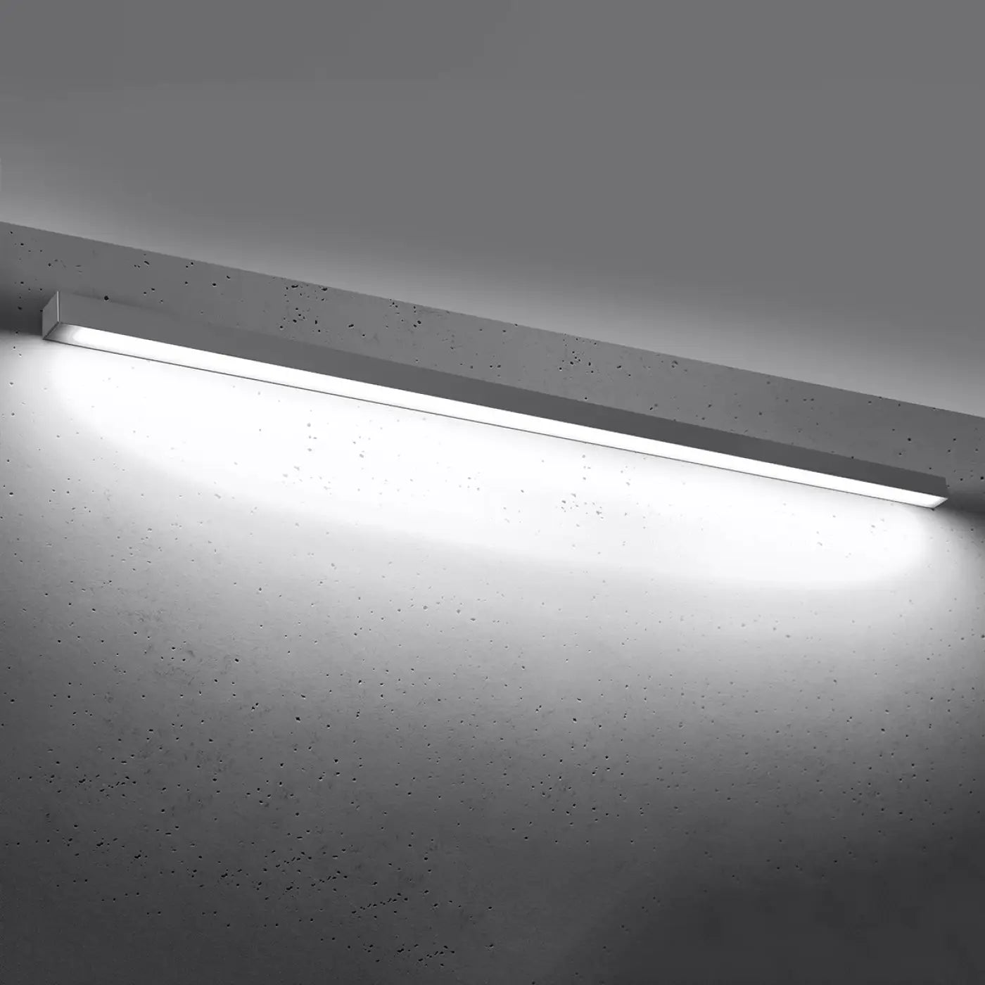 Applique murale LED linéaire gris béton minimaliste — vue 4