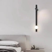 Applique murale LED linéaire noir et doré — vue 7