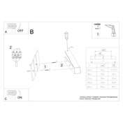 Applique murale LED linéaire noire en aluminium — vue 7