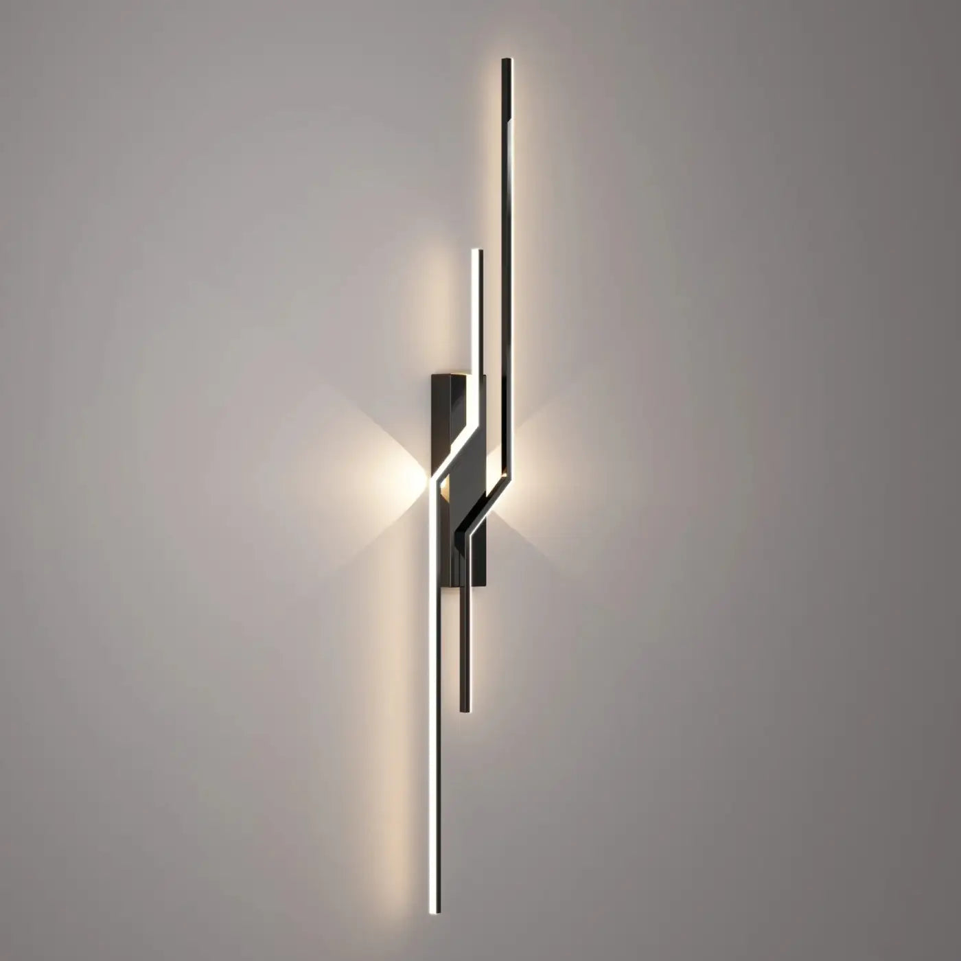 Applique murale LED linéaire noire et blanche — vue 1