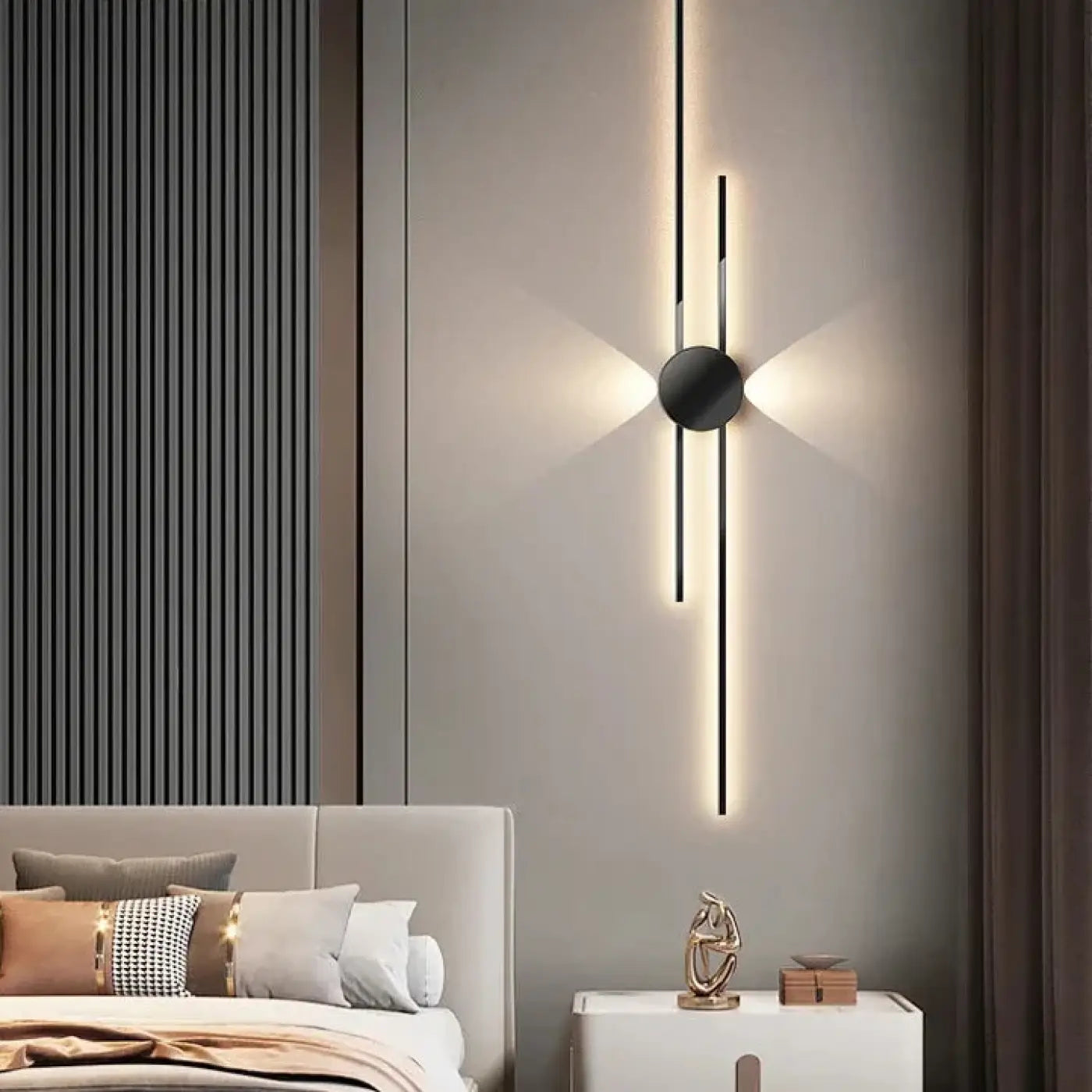 Applique murale LED linéaire noire et blanche — vue 12