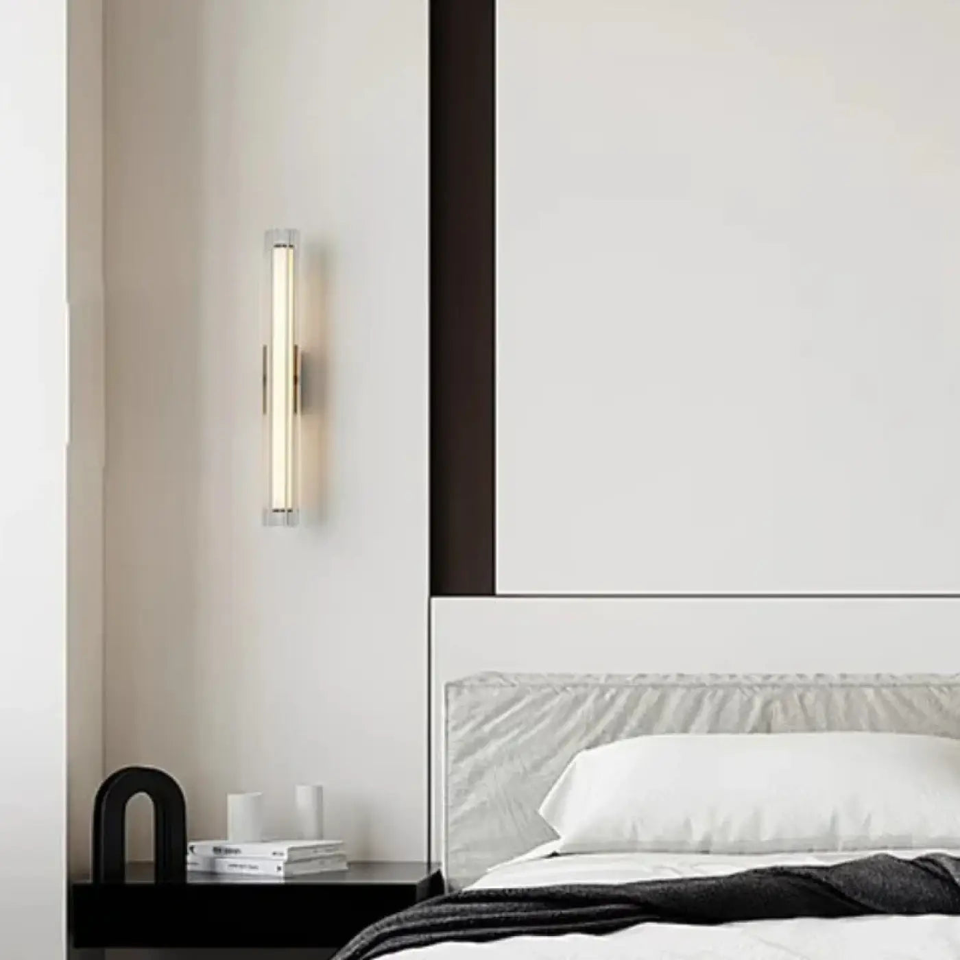 Applique murale LED linéaire noire moderne trois tailles — vue 1