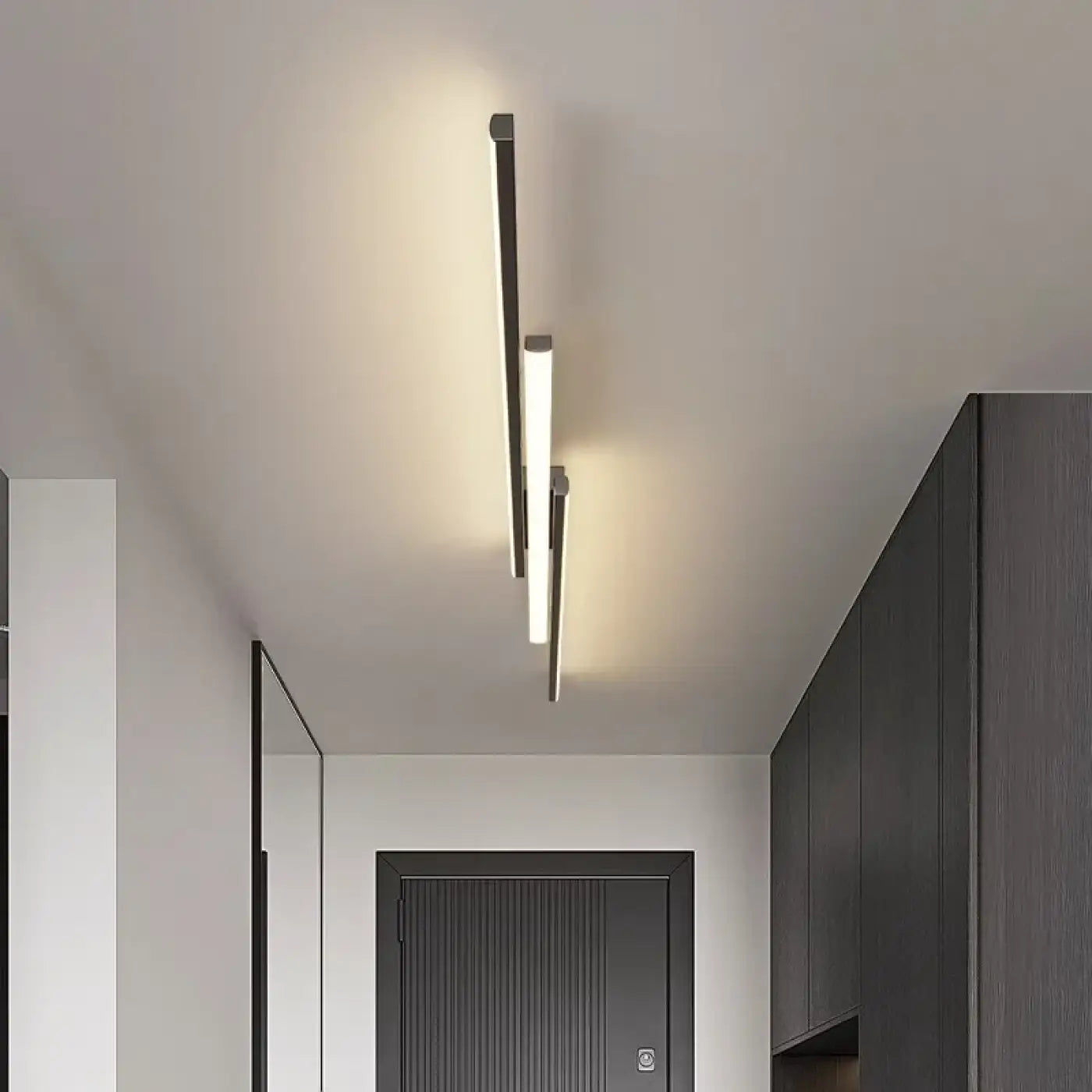 Applique murale LED linéaire noire pour couloir — vue 2