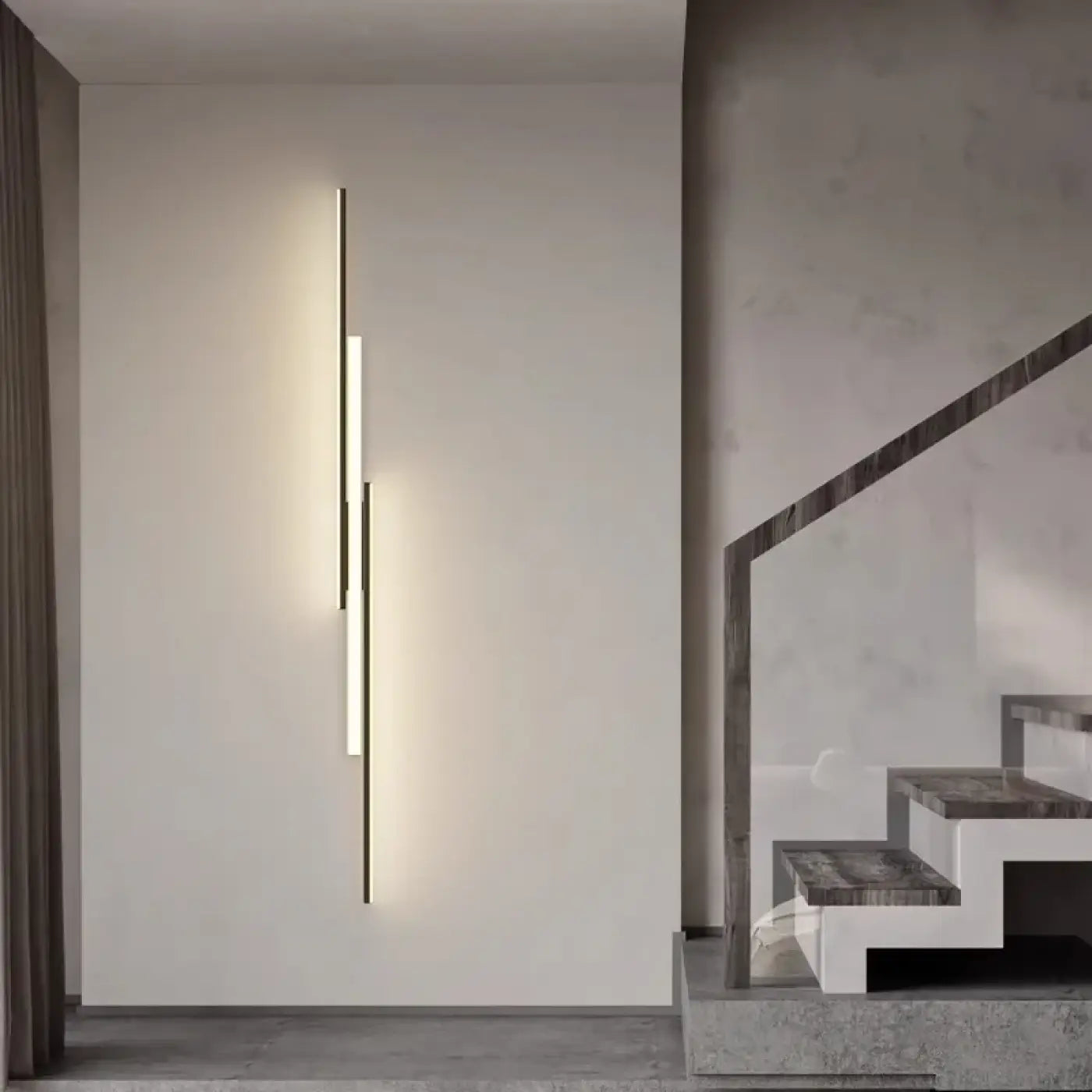 Applique murale LED linéaire noire pour couloir — vue 5