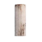 Applique murale LED longiligne blanche en pierre et métal — vue 3