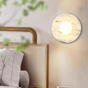 Applique murale LED marbre beige et doré ronde culot G9 — vue 5