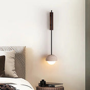 Applique murale LED marbre et métal noir élancée — vue 2