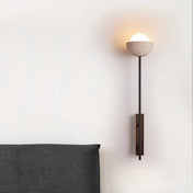 Applique murale LED marbre et métal noir élancée — vue 3