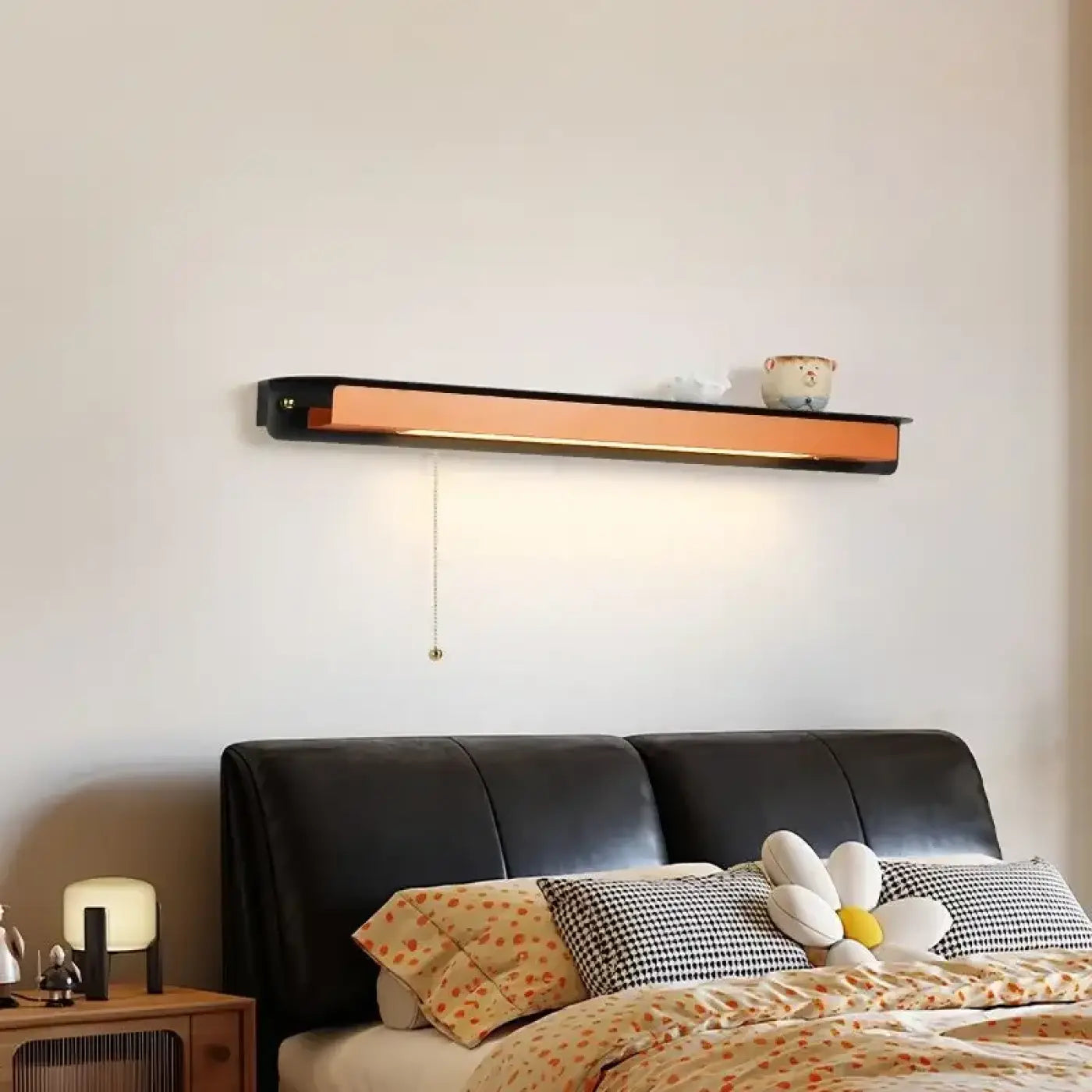 Applique murale LED marron horizontale pour tête de lit — vue 2