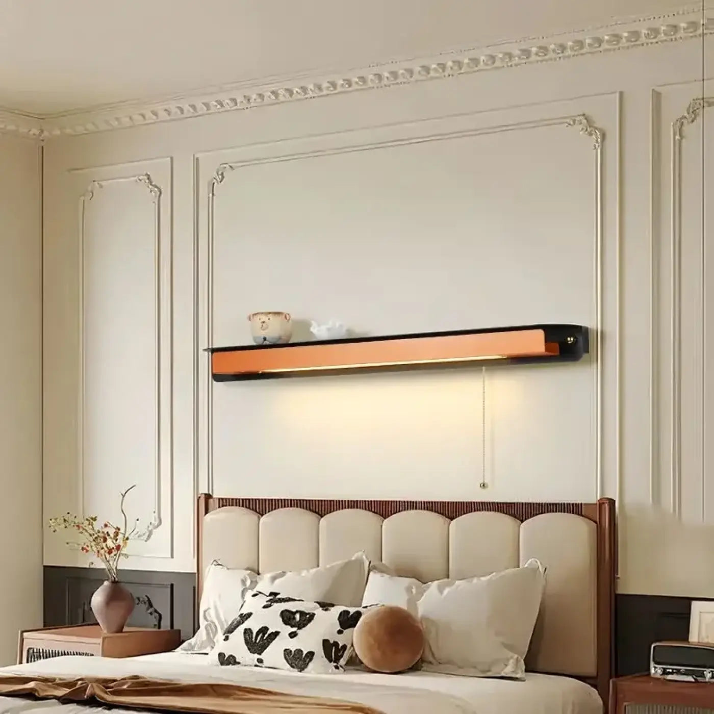 Applique murale LED marron horizontale pour tête de lit — vue 3