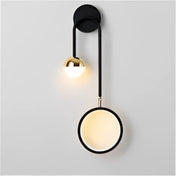 Applique murale LED métal doré et noir double source — vue 1