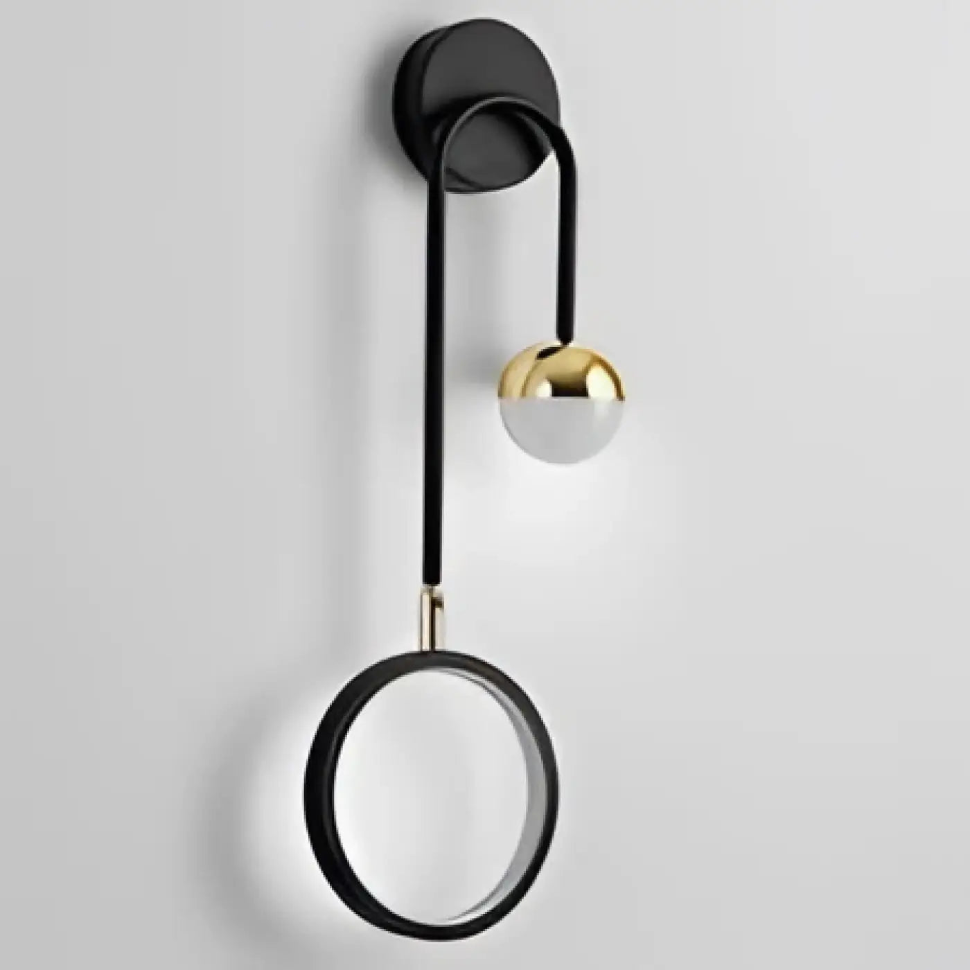 Applique murale LED métal doré et noir double source — vue 4