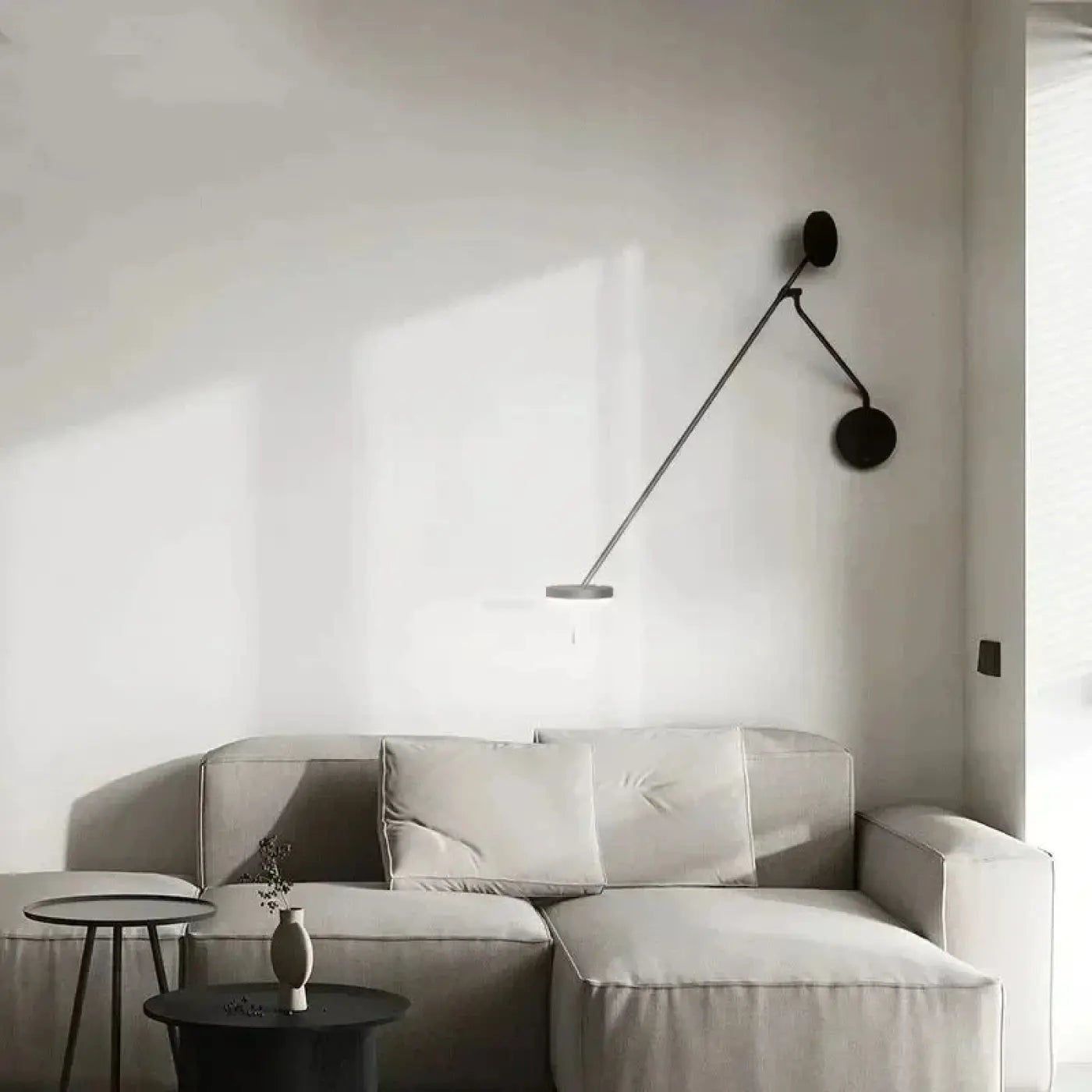 Applique murale LED métal noir 9 W design minimaliste — vue 2