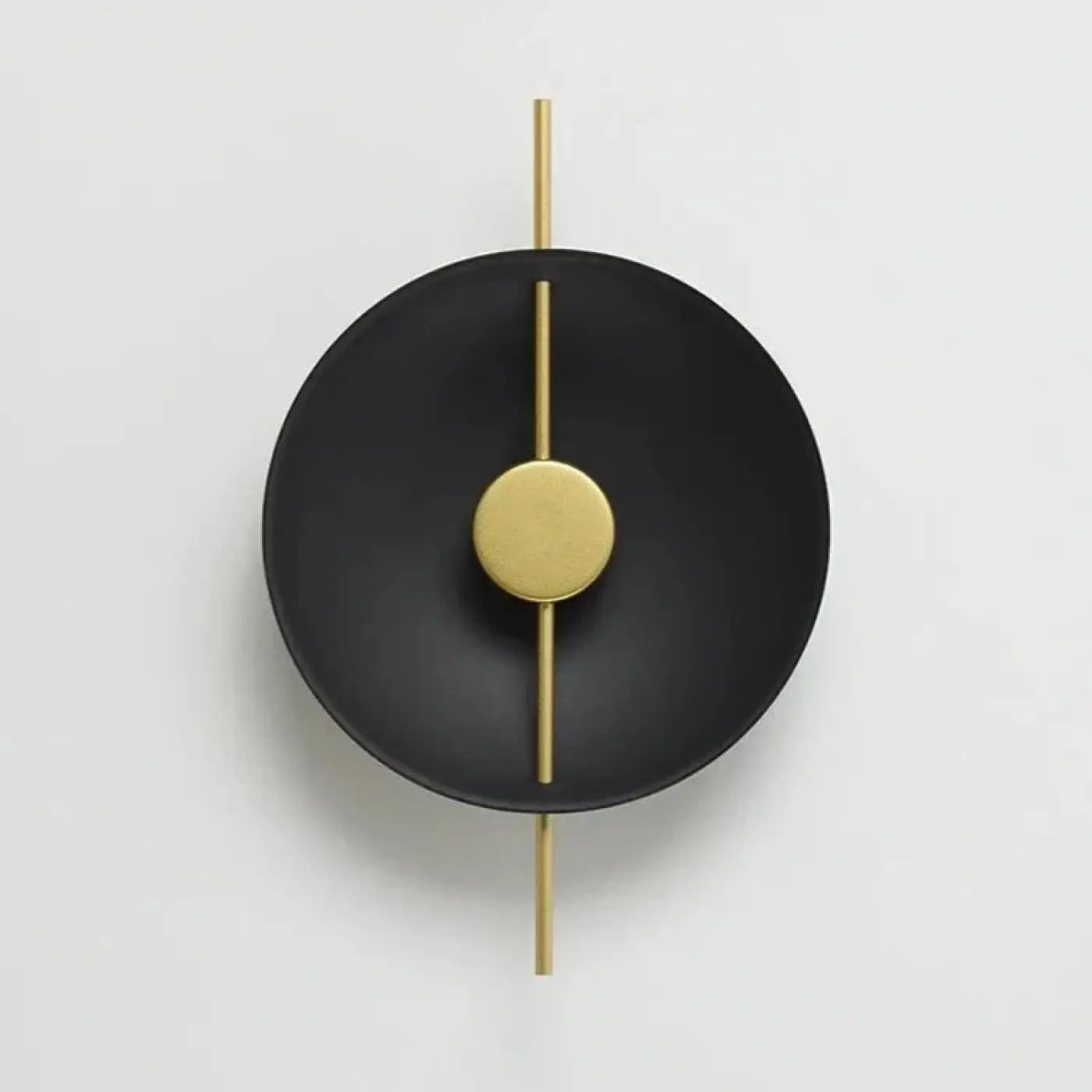 Applique murale LED métal noir et doré cercles concentriques — vue 1