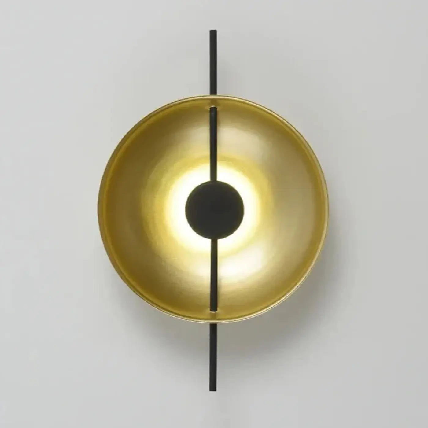 Applique murale LED métal noir et doré cercles concentriques — vue 4