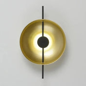 Applique murale LED métal noir et doré cercles concentriques — vue 4