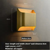 Applique murale LED métal noir et doré culot E14 4 tailles — vue 16