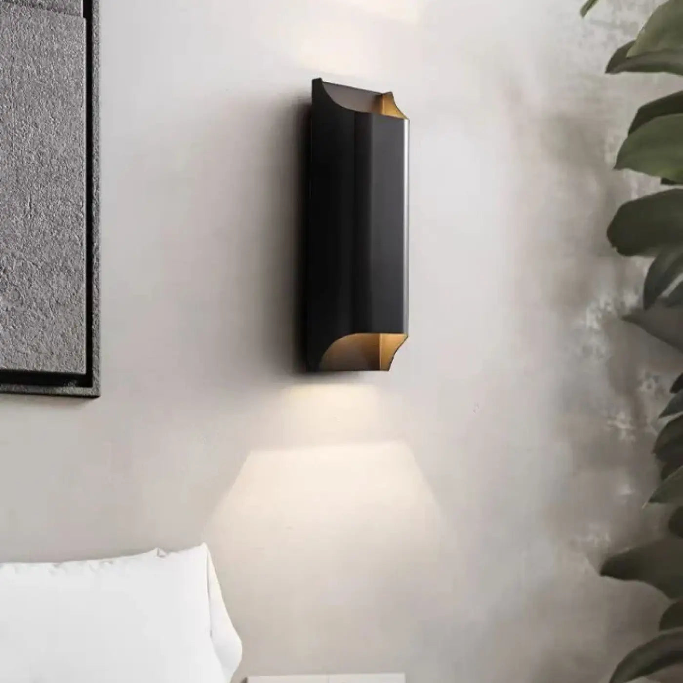 Applique murale LED métal noir et doré culot E14 4 tailles — vue 3