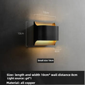 Applique murale LED métal noir et doré culot E14 4 tailles — vue 6
