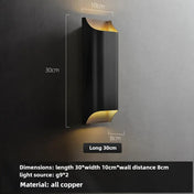 Applique murale LED métal noir et doré culot E14 4 tailles — vue 9