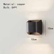 Applique murale LED métal noir et doré double éclairage — vue 6