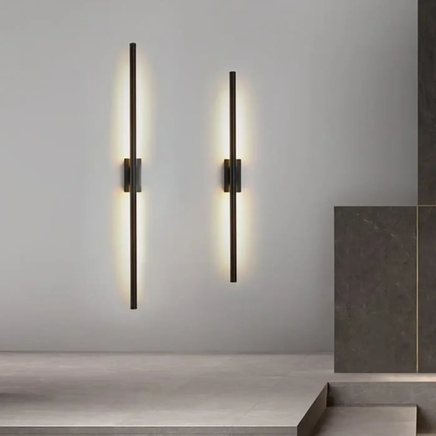 Applique murale LED métal noir et doré en trois hauteurs — vue 12