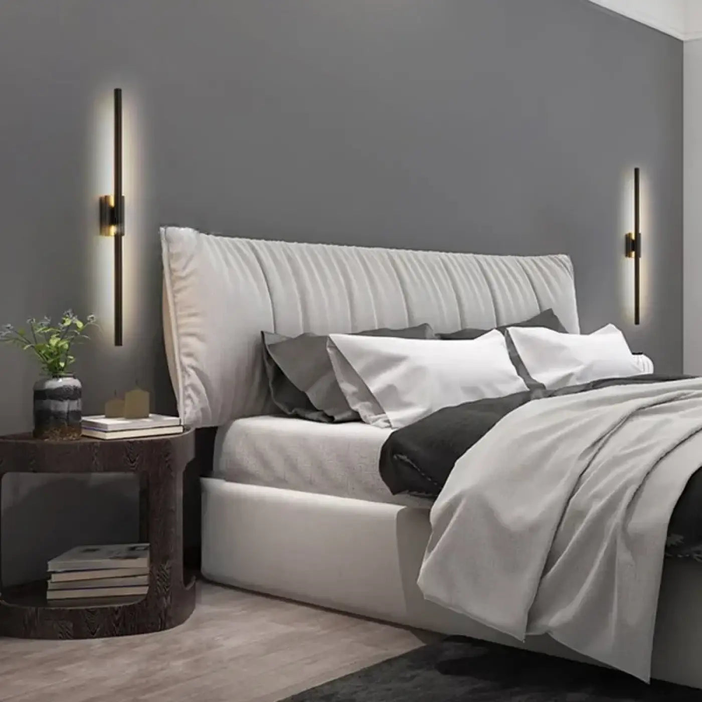 Applique murale LED métal noir et doré en trois hauteurs — vue 2