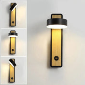 Applique murale LED minimaliste en aluminium noir et blanc — vue 2