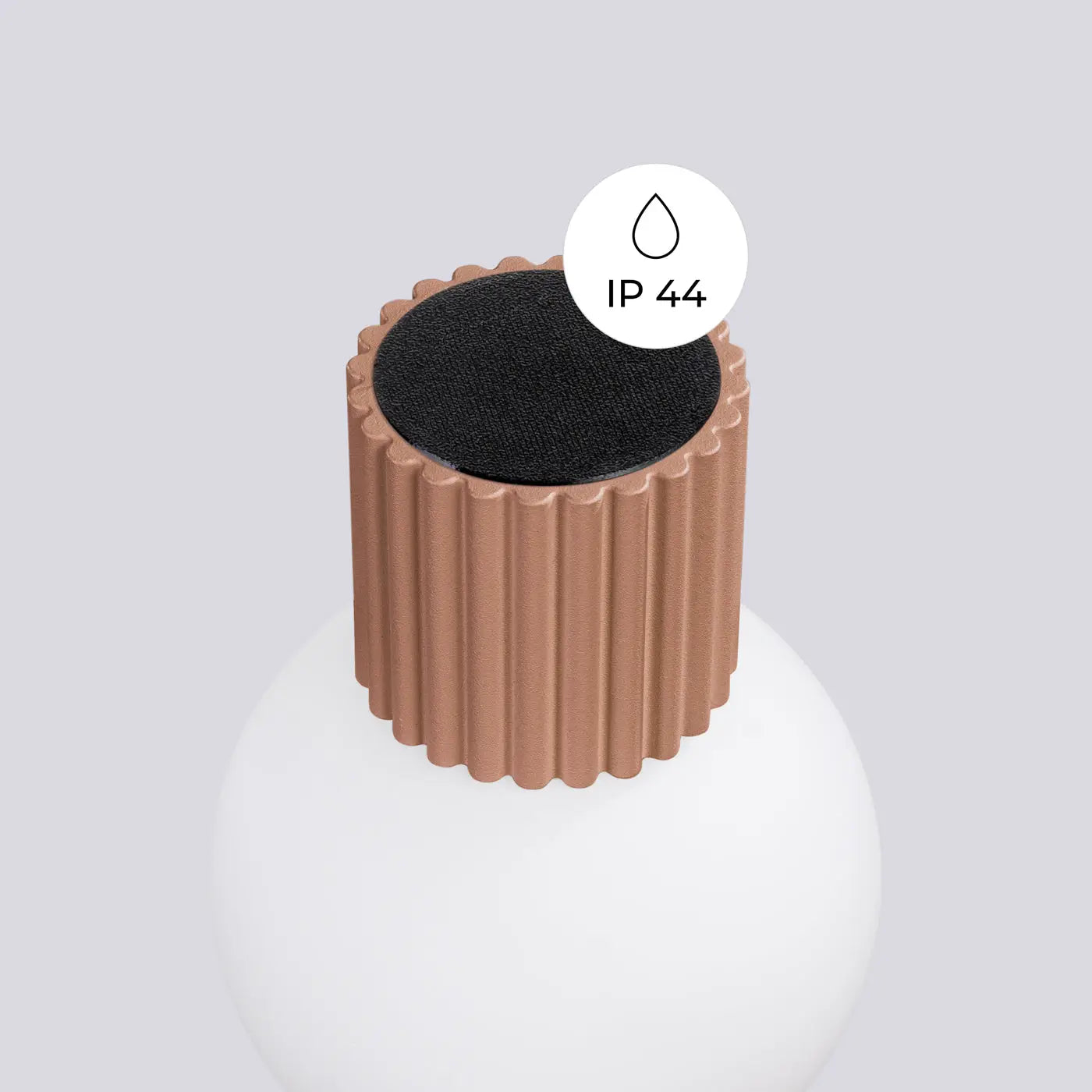 Applique murale LED moka globe opalin blanc chaud — vue 3