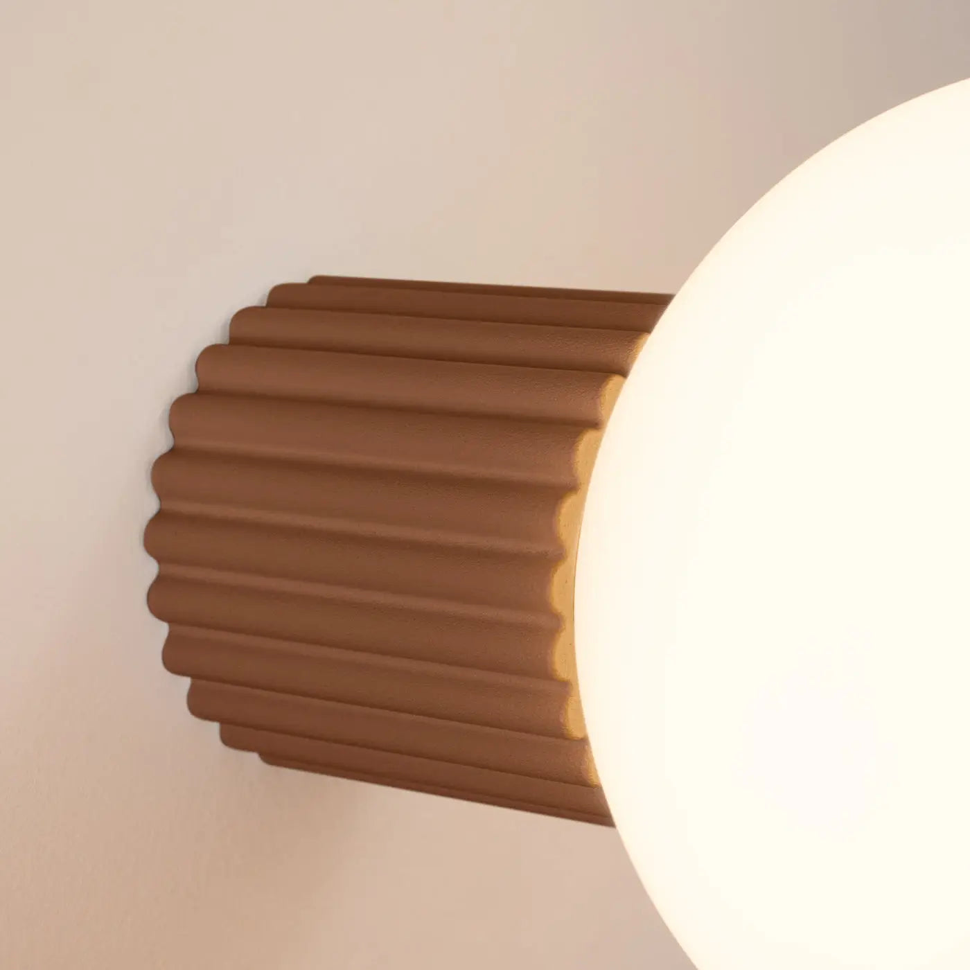 Applique murale LED moka globe opalin blanc chaud — vue 6