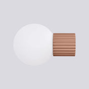Applique murale LED moka globe opalin blanc chaud — vue 7