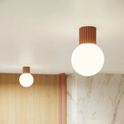 Applique murale LED moka globe opalin blanc chaud — vue 9