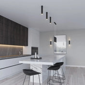 Applique murale LED noire 2 lumières en acier tubulaire — vue 6