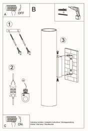 Applique murale LED noire 2 lumières en acier tubulaire — vue 8