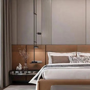 Applique murale LED noire acrylique et métal design vertical — vue 3