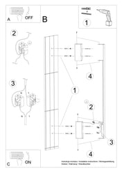 Applique murale LED noire aluminium verticale — vue 11