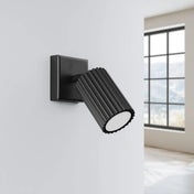 Applique murale LED noire cylindrique en aluminium GU10 — vue 2