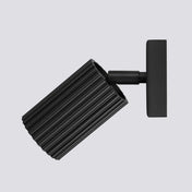 Applique murale LED noire cylindrique en aluminium GU10 — vue 3