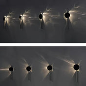 Applique murale LED noire design aurore boréale — vue 5