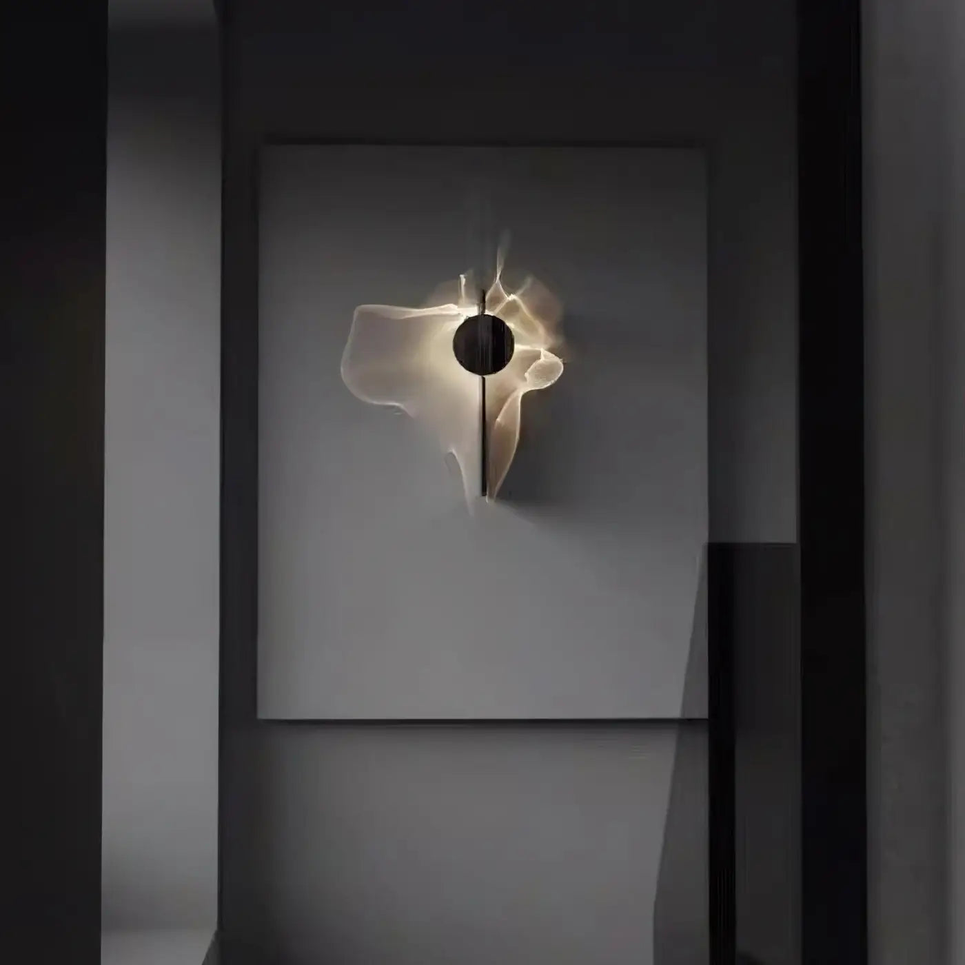 Applique murale LED noire design aurore boréale — vue 6