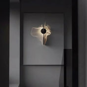 Applique murale LED noire design aurore boréale — vue 6