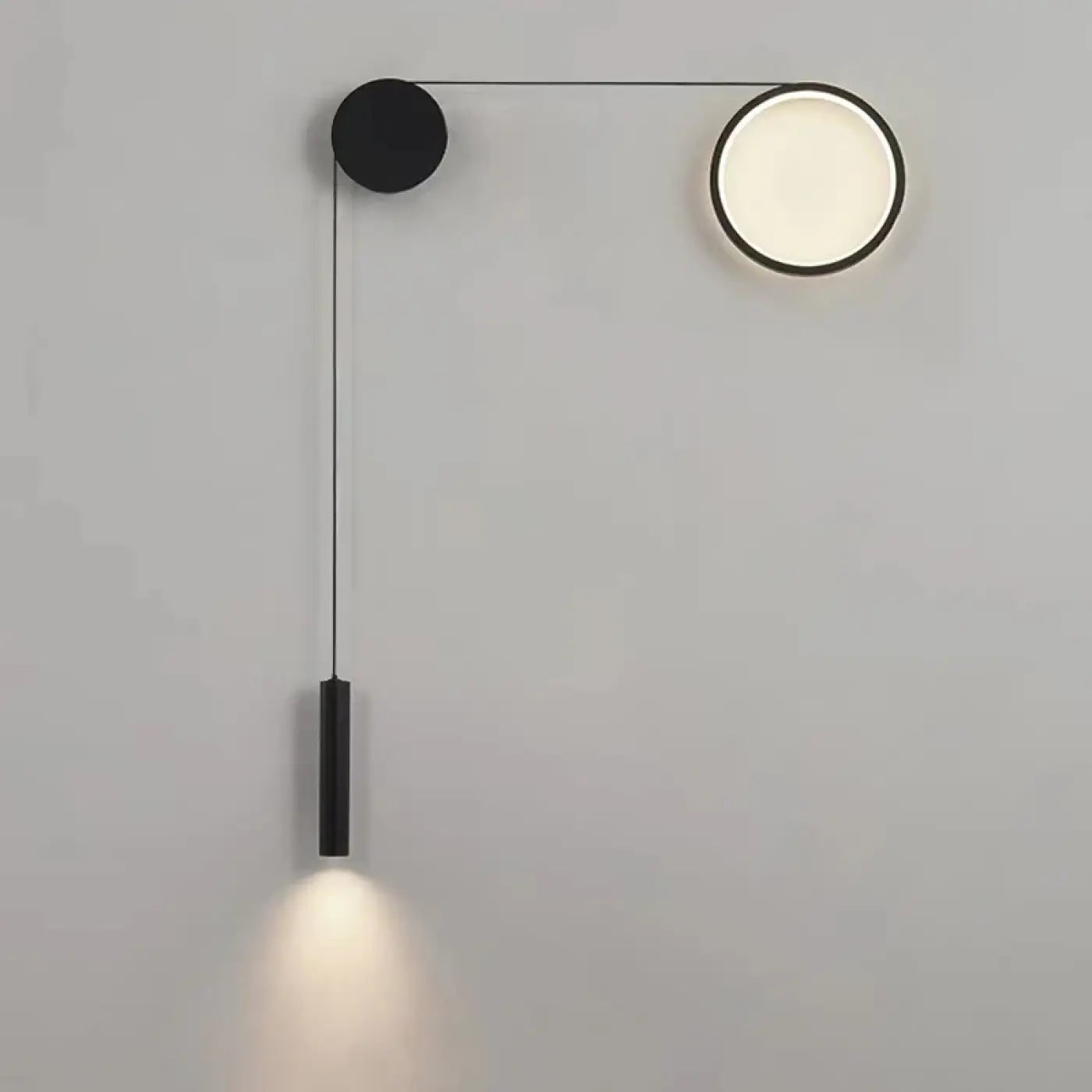 Applique murale LED noire en aluminium style Art Déco — vue 2