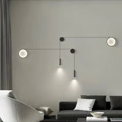 Applique murale LED noire en aluminium style Art Déco — vue 3